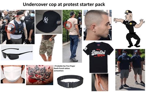undercover cop at protest starter pack worl se memegine