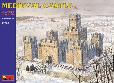 172 Proportion Scenario Model Medieval Castle Assembly Model Toys In