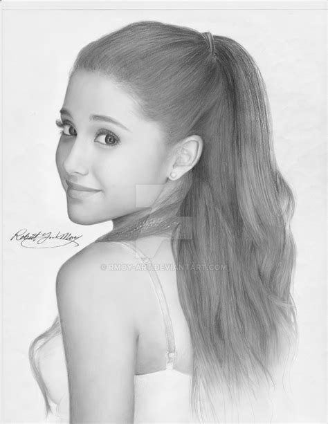 Ariana Grande Pencil Portrait By Rmoy Art On Deviantart