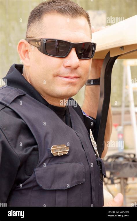 Hispanic Latino Cop Policeman Officer Portrait Headshot Closeup Las