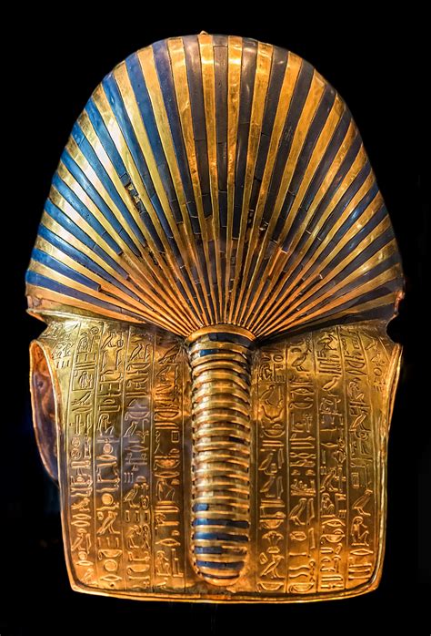 The Back Of The Famous Burial Mask Of Egyptian Pharaoh Tutankhamen