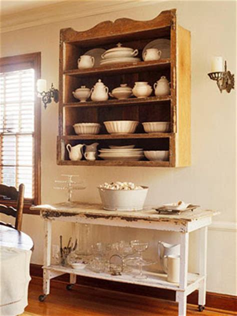 You may need to mount the cabinets from the ceiling studs instead. Old Sweetwater Cottage: Chai Tea Latte Decor