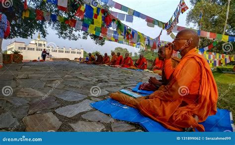 Monks Of Lumbini Nepal Editorial Photography Image Of Monks 131899062