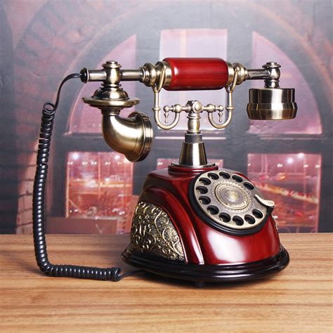 Vintage Antique Style Rotary Phone Fashioned Retro Handset Old Telephone Home Office Decor