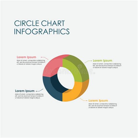 Pie Circle Chart Bar Chart Infographics Elements 3d Vector Flat Design