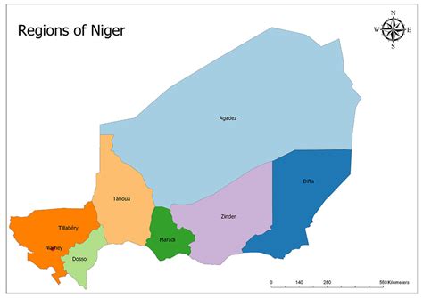 Regions Of Niger Mapuniversal