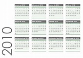 Calendarios del 2010 (Plantillas para descargar) - Nestavista