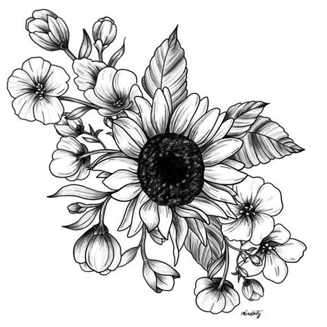 Floral Line Art Design Julee Trudeau