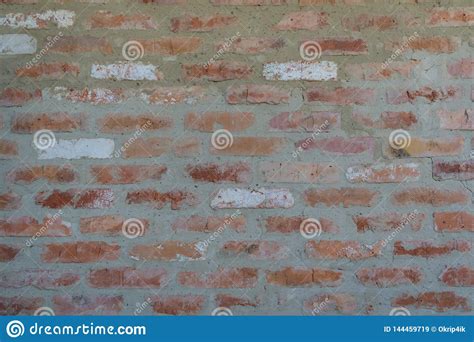 Detail Texture Old Red Brick Wall Abstract Background