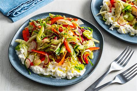 Shaved Vegetable Salad With Creamy Cheese Recipe The Washington Post