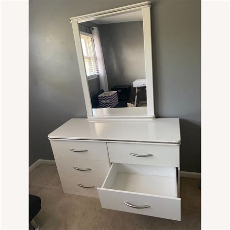 White 6 Drawer Dresser With Mirror Aptdeco
