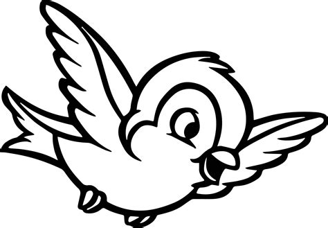Cute Bird Coloring Pages Printable Kids Worksheets
