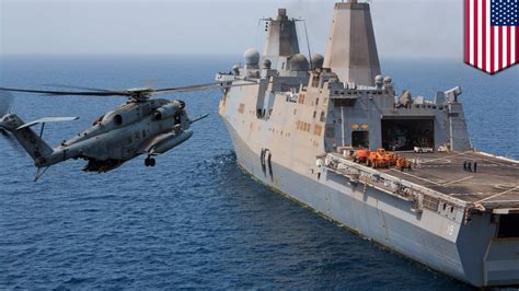 Us Military Helicopter Crash Ch 53e Super Stallion Falls Into Gulf Of