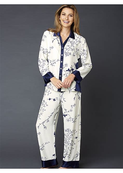 Jewel Garden Silk Button Up Pajamas Floral Print Julianna Rae