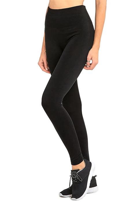 wholesale women s high waisted leggings black fleece dollardays