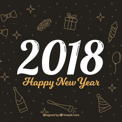 Free Vector Simple Flat New Year Background