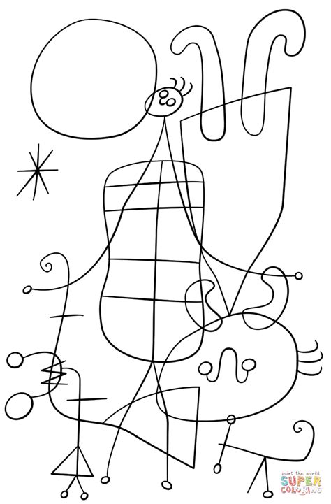 A Black And White Drawing Of An Abstract Figure