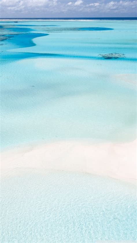 Maldives Tiny Sand Island Drone Photography Ultra Hd Desktop Background