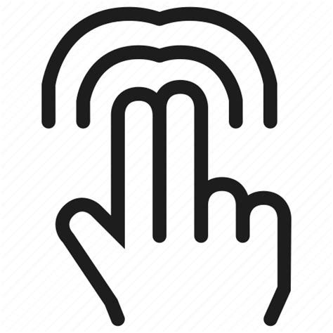 Finger, gesture, gesturing, hand gesture, touch, touch screen, two fingers tap icon - Download ...