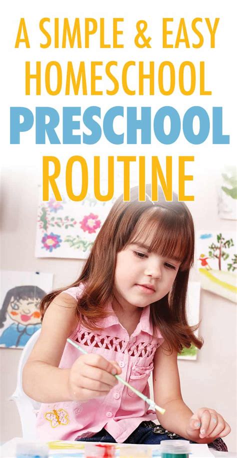 A Simple And Easy Preschool Homeschool Routine Preschool Routine