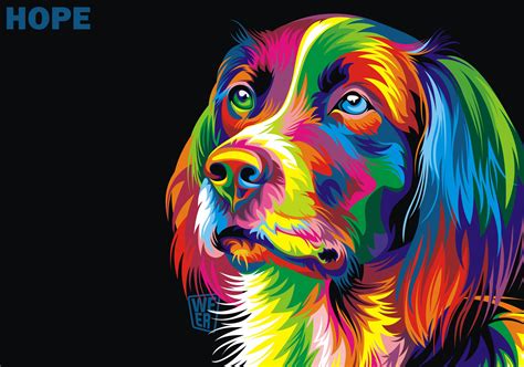 Colorful Vector Animals By Wahyu Romdhoni Dog Pop Art Animal