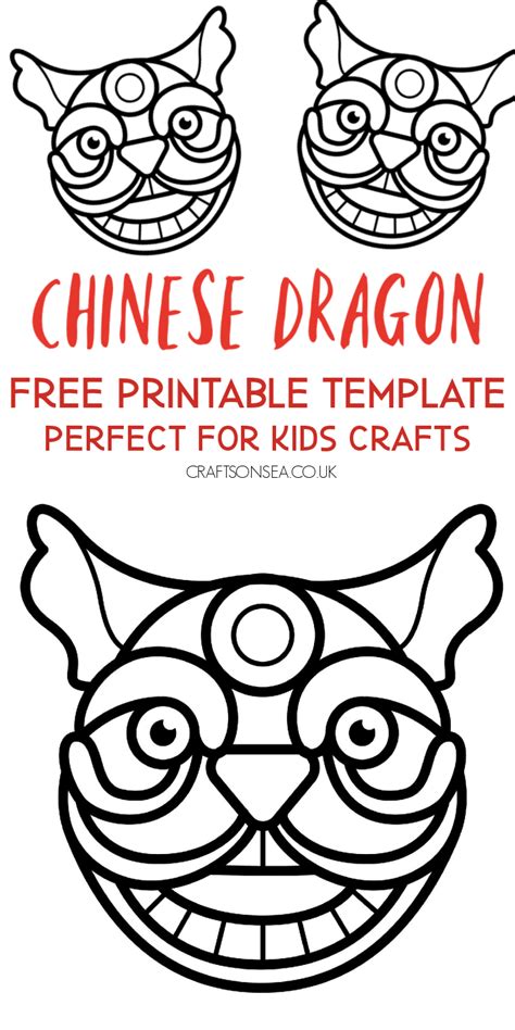 Free Chinese Dragon Template Crafts On Sea