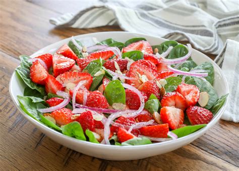 To ensure crisp spinach, wrap washed and stemmed leaves in a clean towel and refrigerate for at least an hour before using in salad. Strawberry Spinach Salad | Barefeet in the Kitchen