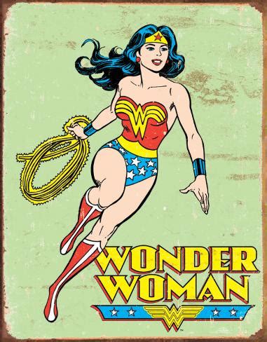 Wonder Woman Retro Metalen Bord Bij Allposters Nl
