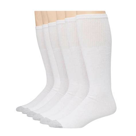 Hanes Men S Over The Calf Tube Socks White Pack Shoe Size Ebay
