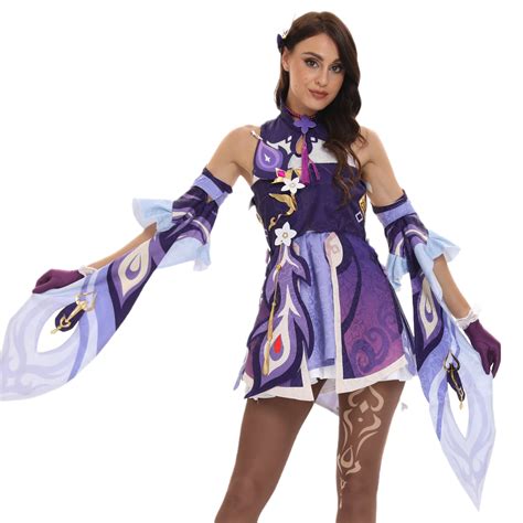 Genshin Impact Keqing Cosplay Costume Keqing Outfitl Halloween Costumes Women Outfit Etsy UK