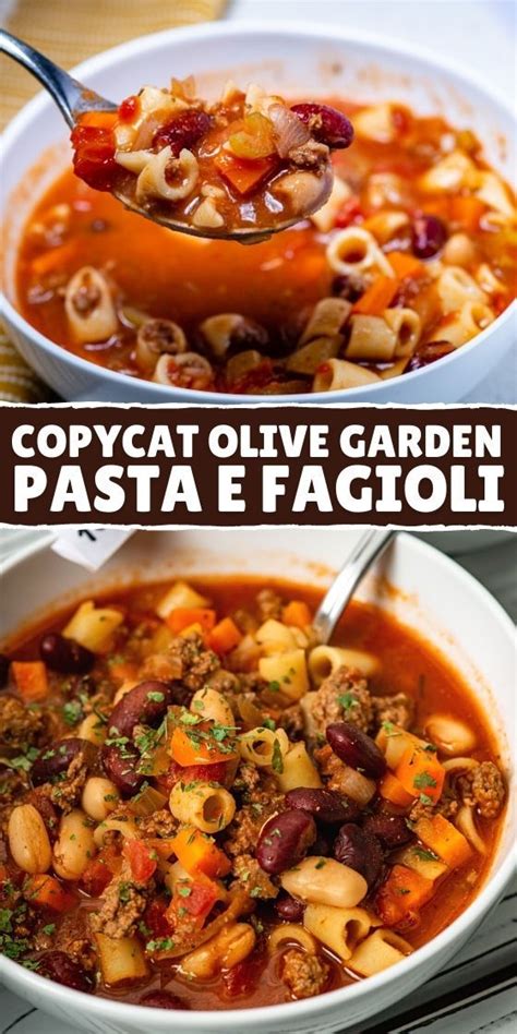 30 Minutes Copycat Olive Garden Pasta E Fagioli Recipe Artofit