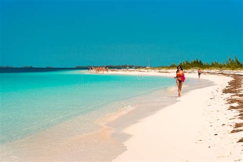 Cayo Largo Cuba May 8 2017 Sandy Beach Playa Paradise Copy Space