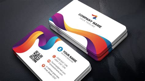 How To Make A Colorful Business Card In Adobe Illustrator Youtube