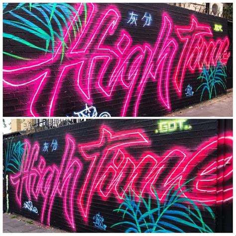 This Outrun Aesthetic Neon Graffiti Outrun Neon Graffiti Graffiti