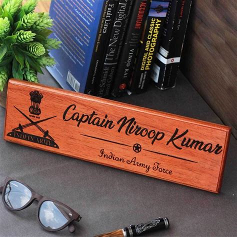 Wooden Name Plates Ts For Army Officers Unique Military Ts