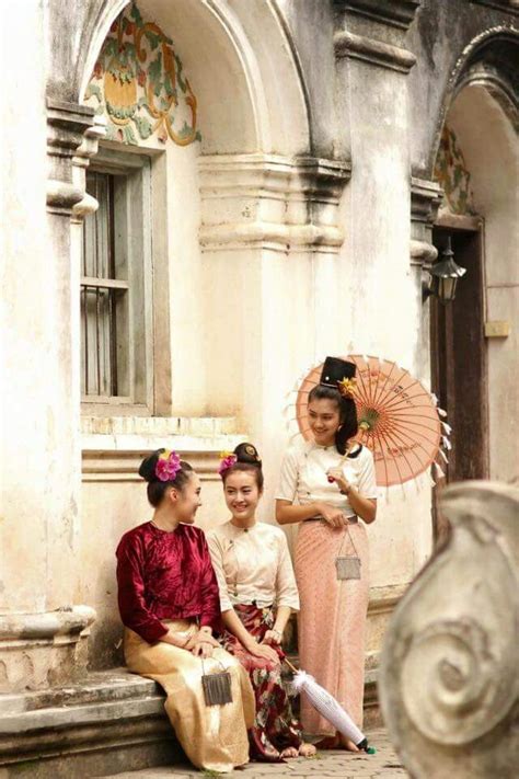 Ancient Myanmar Dress Design Vintage Myanmar Myanmar Dress Design