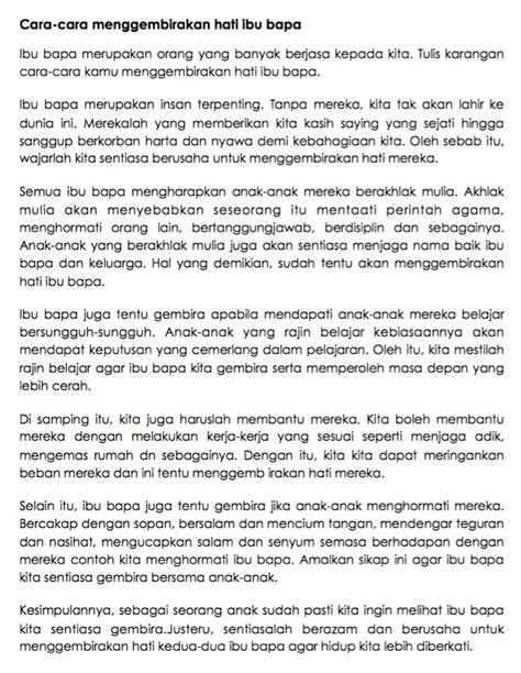 Format Karangan Tingkatan 1 Panduan Menulis Karangan Bahasa Inggeris