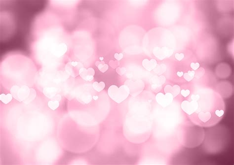 Pink Bokeh Hearts Valentines Day Background 1212 694557 Vector Art At