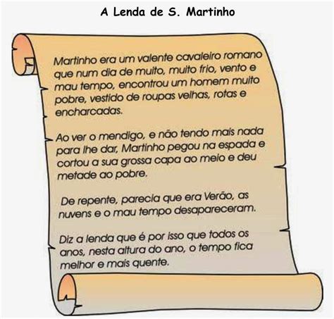 Falamos E Aprendemos Portugu S L A Lenda De S Martinho Eso