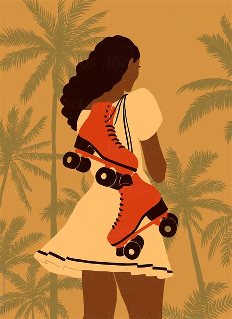 Girl With Roller Skates By Kristina Balashova Stocksy United Roller