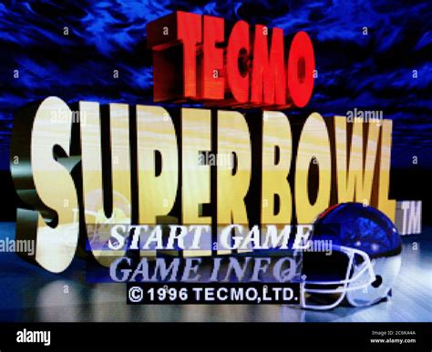 Tecmo Superbowl Sony Playstation 1 Ps1 Psx Editorial Use Only Stock