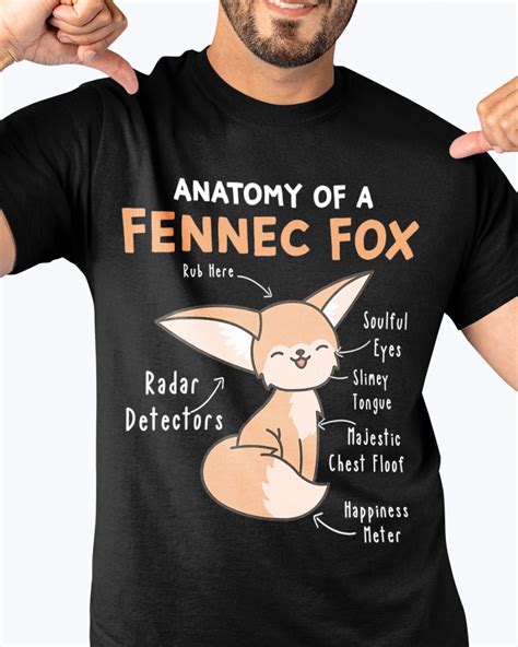 Anatomy Of A Fennec Fox Fox Shirt Fox Lover Fennec Fox Fox Design