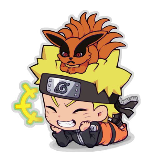 Chibi Naruto And Kyuubi Kurama By Mo Chalina On Deviantart Chibi