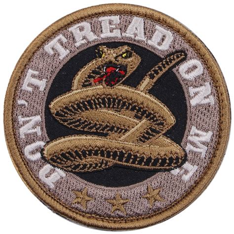Round Dont Tread On Me Morale Patch Camouflageca