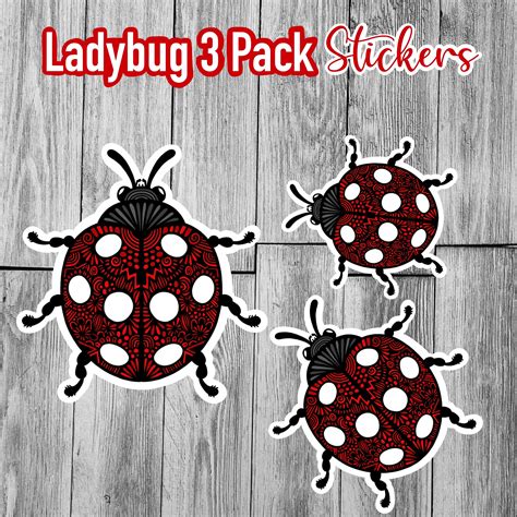 Ladybug Stickers Ladybug Vinyl Stickers Diecut Ladybug Stickers
