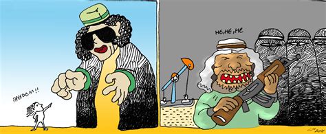 A Cartoon A Day Libyan Rebels Before And After