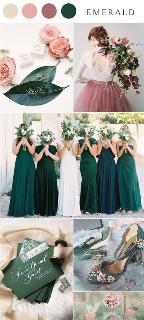 Emerald Wedding Color Palette Ideas Emerald Wedding Colors Wedding Color Palette Wedding