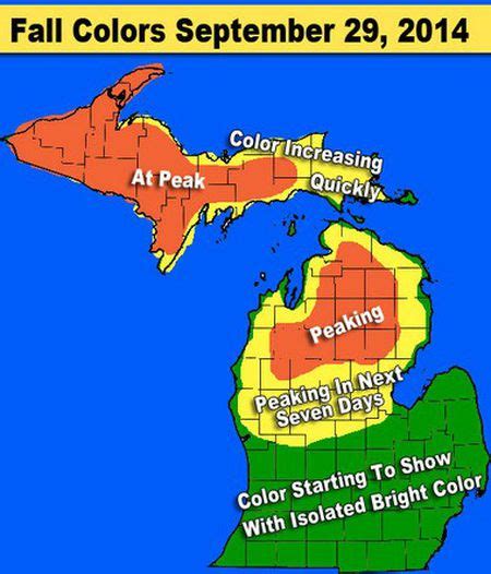 Michigans Fall Foliage From Space See Colors Peak Across