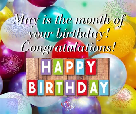 May Is Your Birthday Month Congratulations