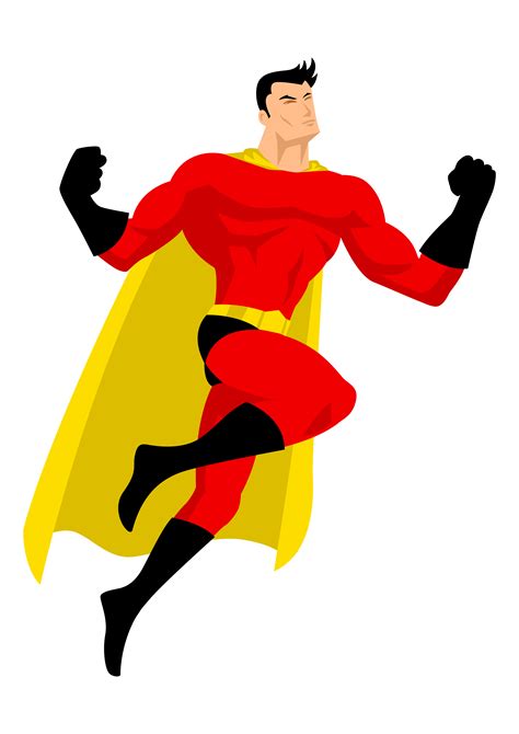 Superhero In Flying Pose 1851224 Vector Art At Vecteezy